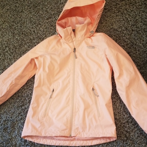 Ladies North Face Orange Color Raincoat Size S - Picture 1 of 5